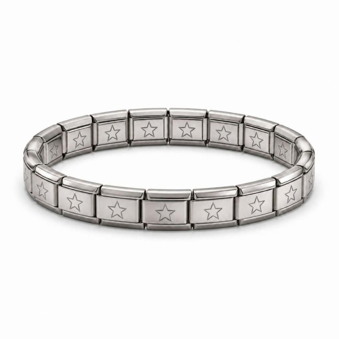 Pulseira Estrela Prata NONNA em fundo branco