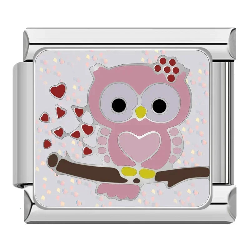 Charm Corujinha Rosa NONNA