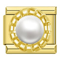 Charm Pedra Rendada Pérola