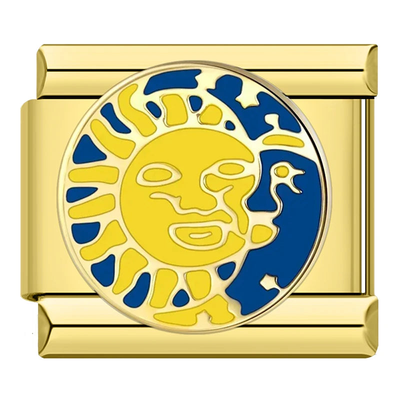 Charm Sol e Lua Dourado