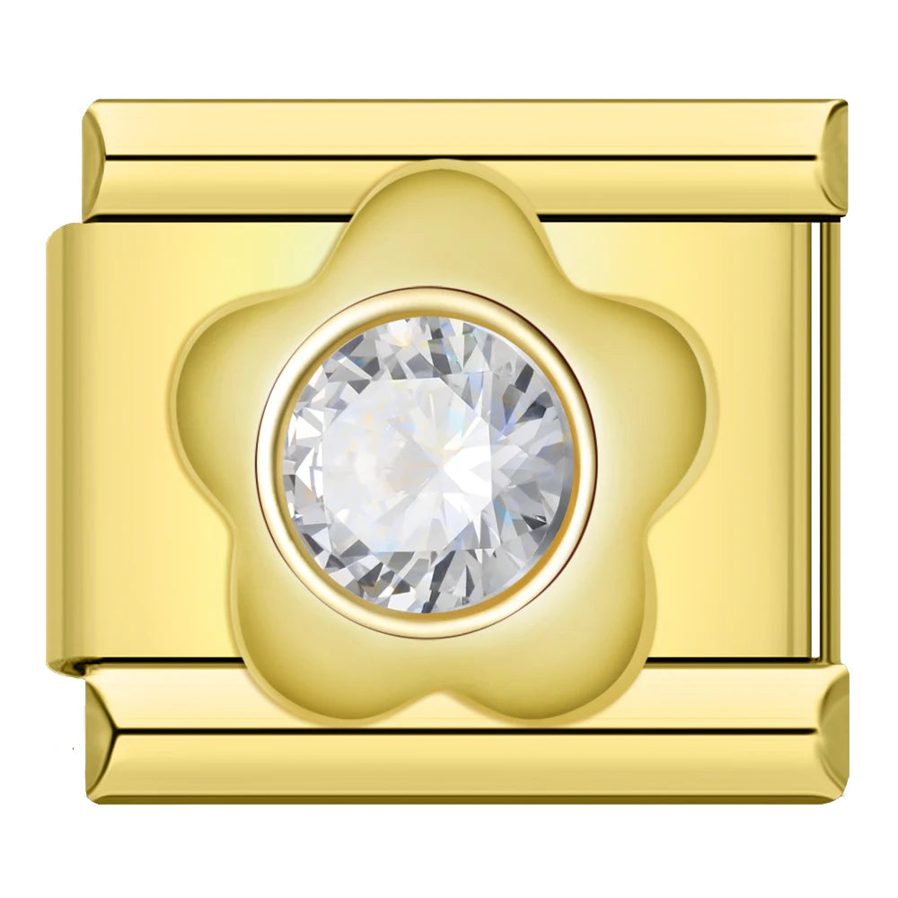 Charm Flor com Brilhante