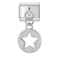 Pingente Medalha Estrela Prata