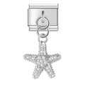 Pingente Estrela do Mar Cravejada Prata