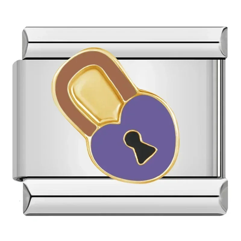 Charm Cadeado Roxo