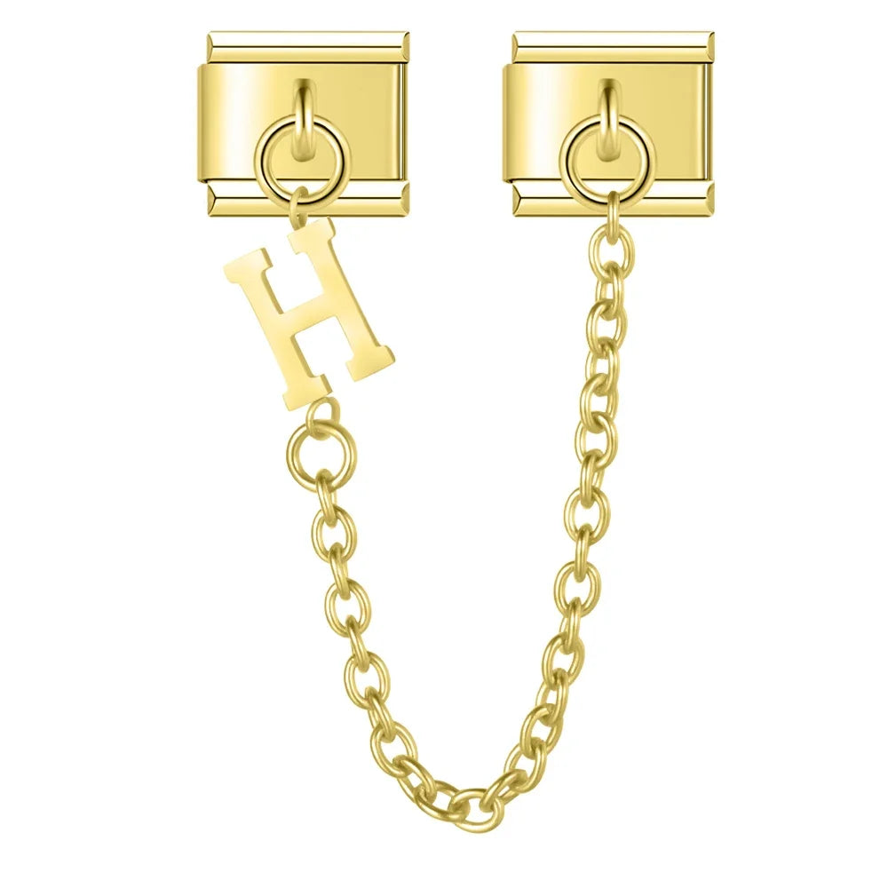 Charm Corrente com Inicial Dourada letra H NONNA