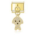 Pingente Cachorrinho Brilhante Dourado