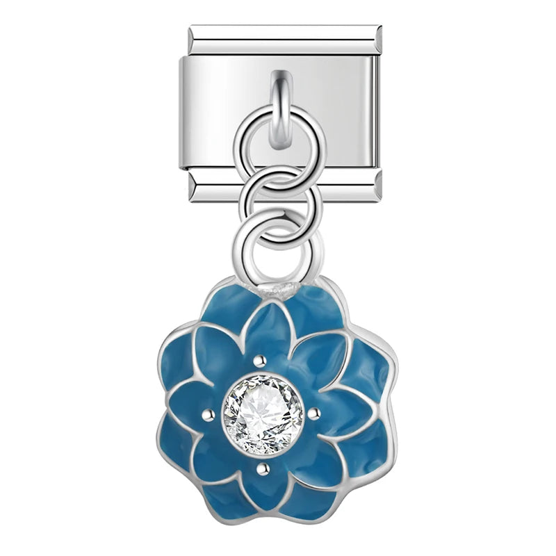 Pingente Flor Azul NONNA