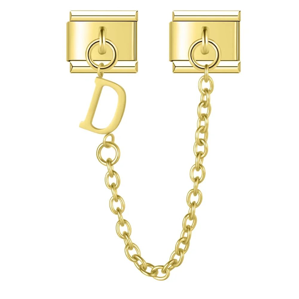 Charm Corrente com Inicial Dourada letra D NONNA